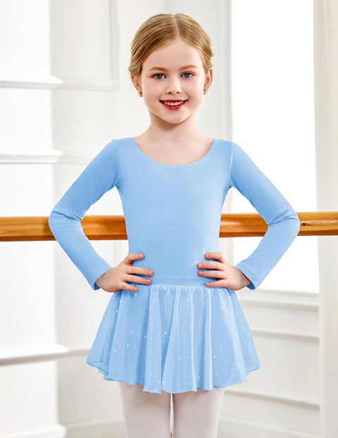 Arshiner Girls Ballet Leotards with Chiffon Dance Skirt Toddler