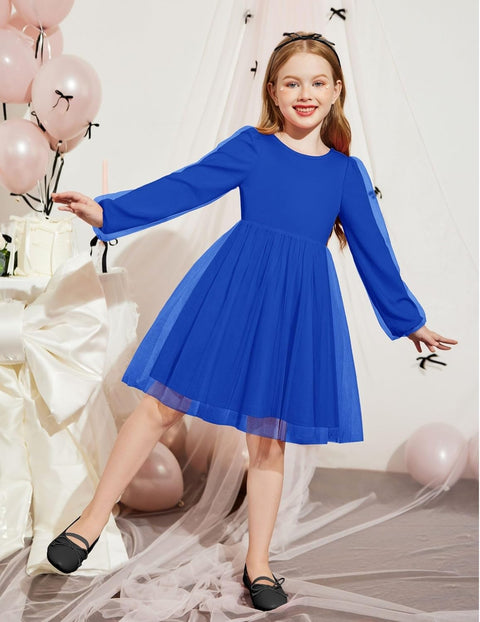 Arshiner Toddler Girls V Back Tutu Dress Tulle Puff Dresses