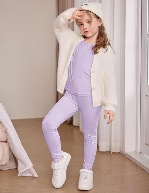 Arshiner Thermal Long Johns Girls Base Layer Top and Bottom Set