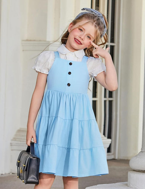 Arshiner Toddler Girl Dresses Casual Sleeveless Swing Flowy Sundress