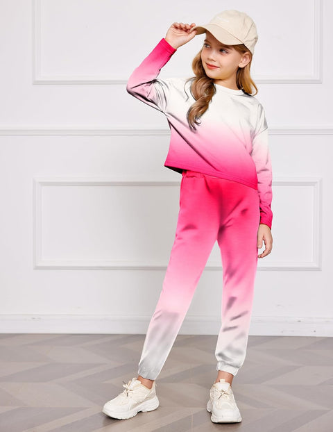 Arshiner Girls 2 Piece Outfits Tie Dye Sweatsuits Set