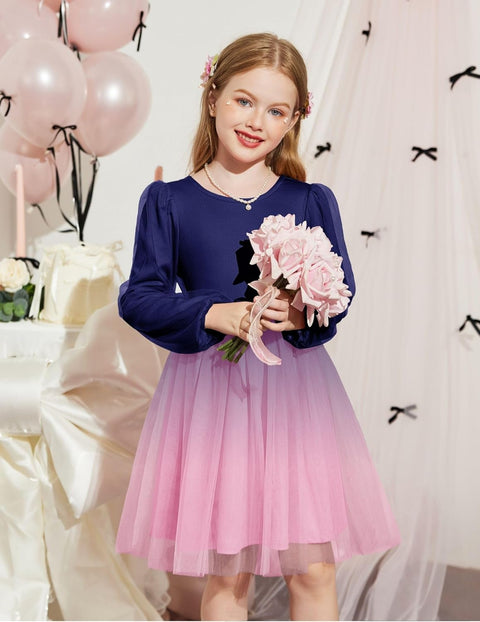 Arshiner Toddler Girls V Back Tutu Dress Tulle Puff Dresses