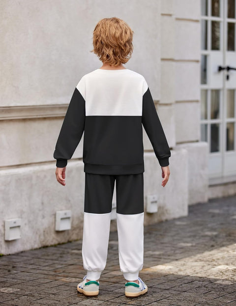 Arshiner Boys Sweatsuit Sweatshirt and Pants Tracksuit Set