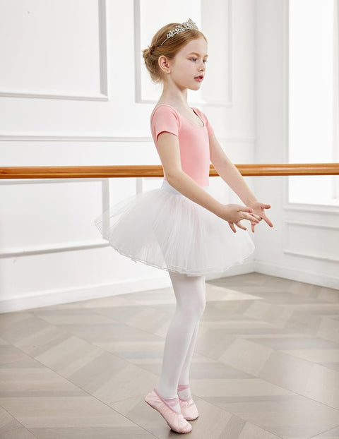 Arshiner Girls Sequin Ballet Leotards Combo Irregular Hem Dance Dresses