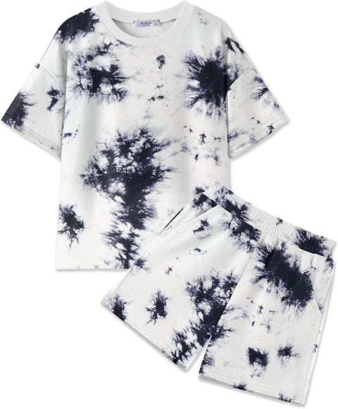 [6Y-14Y] Arshiner Girls 2 Piece Sets Short Sleeve Tops and Shorts