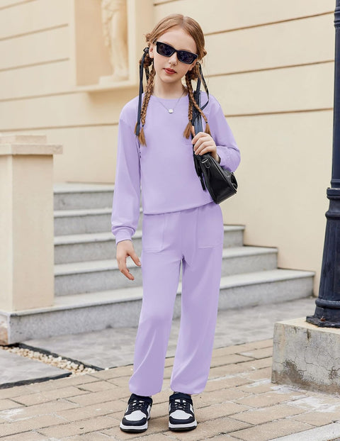 Arshiner Girls 2 Piece Outfits Casual Sets Sweatshirts and Sweatpants
