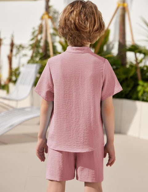 Arshiner Toddler Boys Piece Set Shirt and Shorts Outfits with Pocket 2-8 Years