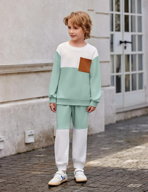 Arshiner Boys Sweatsuit Sweatshirt and Pants Tracksuit Set