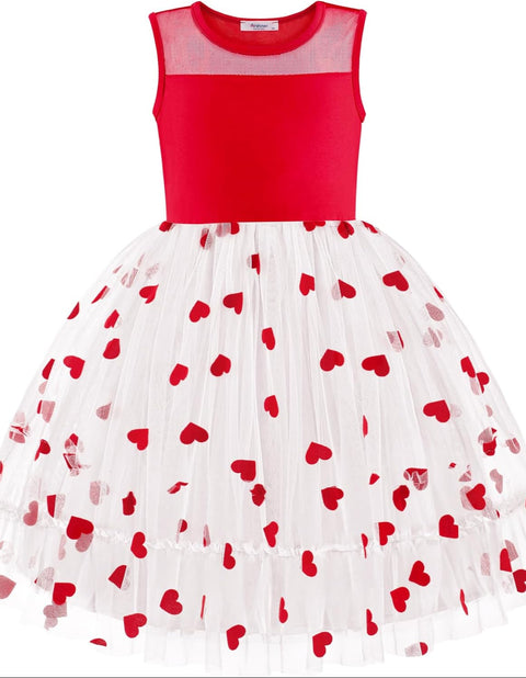 [2T-7Y] Arshiner Toddler Sleeveless Formal Dress Fancy Cute Tulle Glitter Dresses
