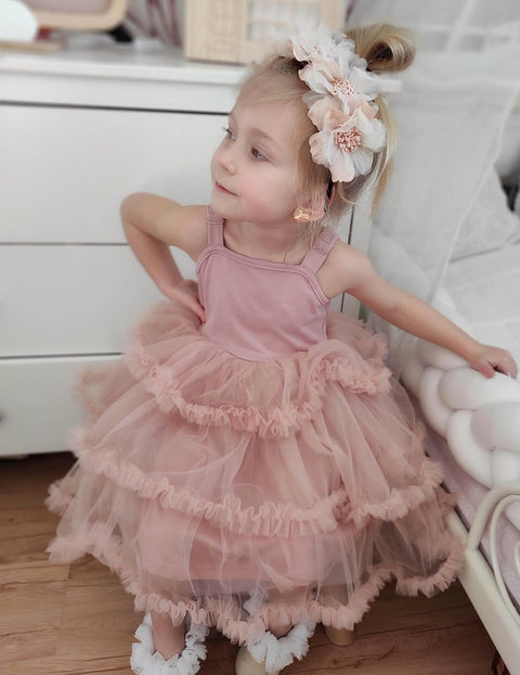 Arshiner Toddler Girls Tulle Dress Tiered Ruffle Fluffy Tutu Dresses 2-8 Years