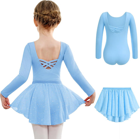 Arshiner Girls Ballet Leotards with Chiffon Dance Skirt