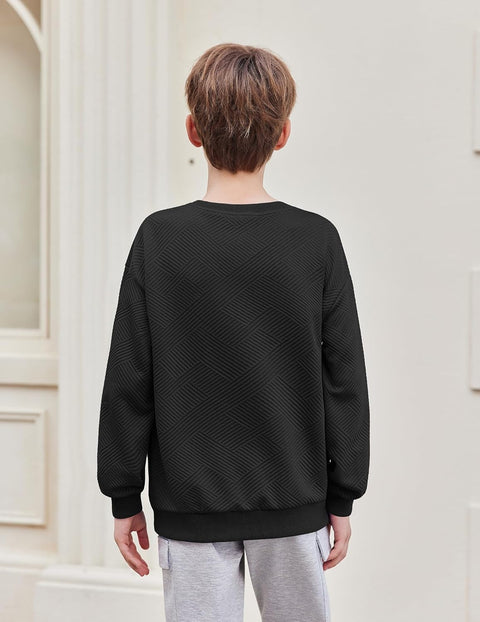 Arshiner Boys Geometric Texture Sweatshirts