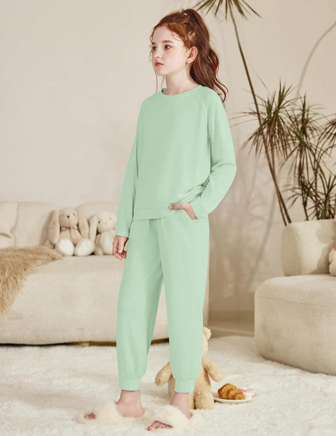 Arshiner Girls 2 Piece Outfits Long Sleeve Sweatsuit Set