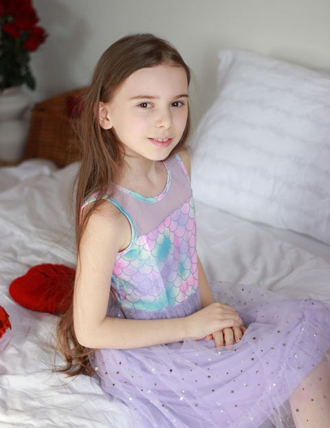 [2T-7Y] Arshiner Toddler Sleeveless Formal Dress Fancy Cute Tulle Glitter Dresses