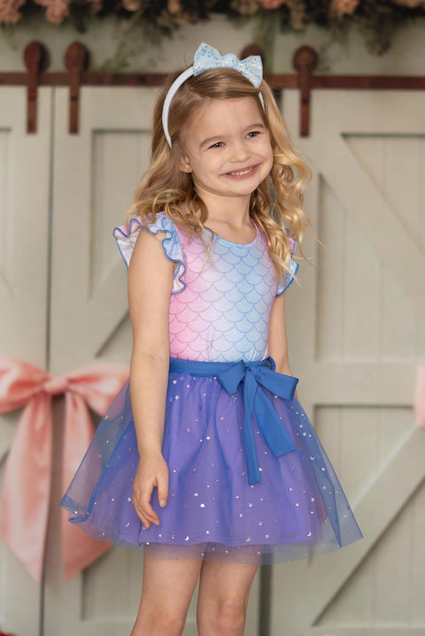 Arshiner Toddler Girls Skirt Set Ruffle Sleeve Tops and Belt Tutu Skirts