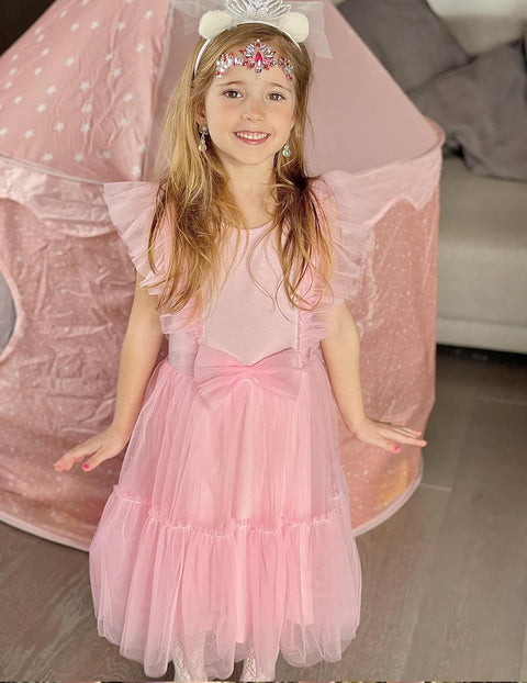 【2-6T】Arshiner Toddler Tutu Dress Girls Tulle Ruffle Bowknot Dresses