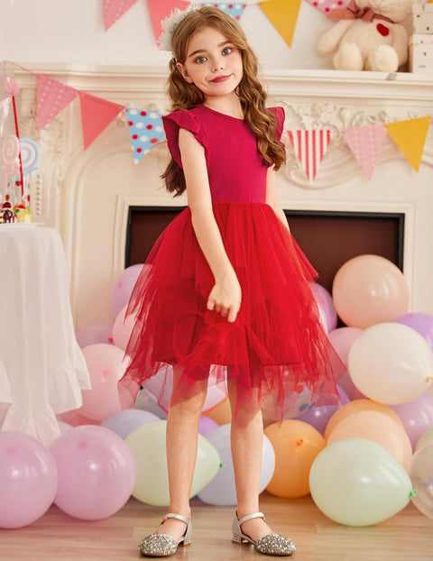 Arshiner Toddler Tutu Dress Girls Irregular Princess Formal Dresses