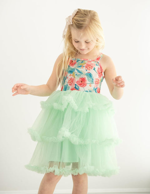 Arshiner Toddler Girls Tulle Dress Tiered Ruffle Fluffy Tutu Dresses 2-8 Years