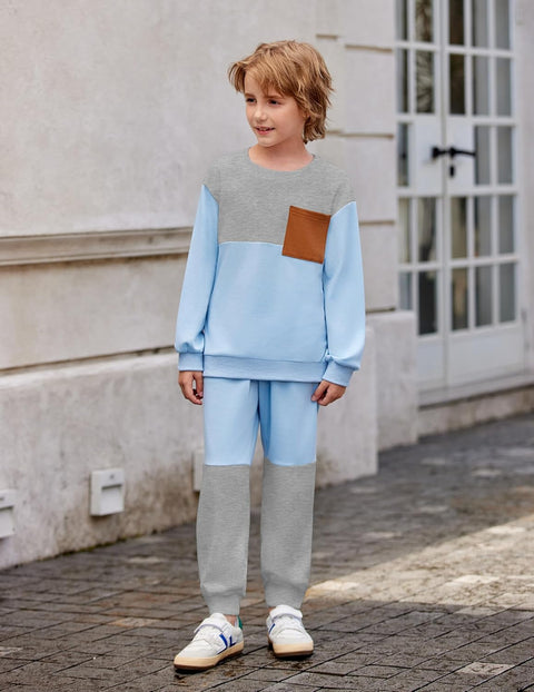 Arshiner Boys Sweatsuit Sweatshirt and Pants Tracksuit Set