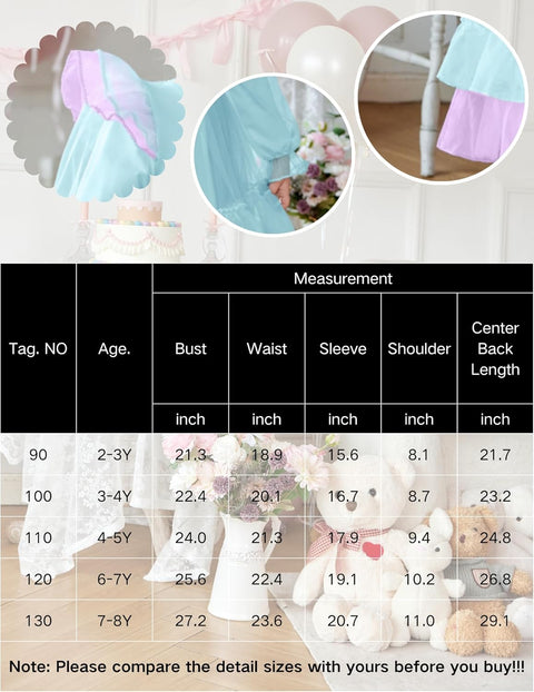 Arshiner Toddler Girls Tiered Tutu Dress Fall Formal Dresses
