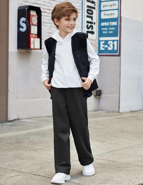 Arshiner Boys Casual Pants Fleece Sweatpants Drawstring Jogger Pants