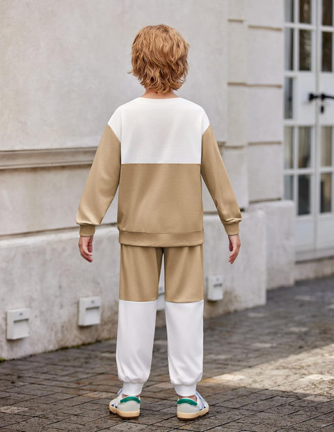 Arshiner Boys Sweatsuit Sweatshirt and Pants Tracksuit Set