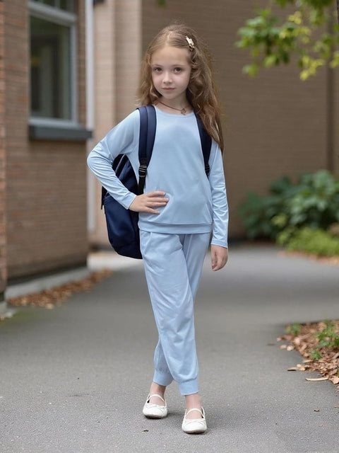 Arshiner Girls 2 Piece Outfits Long Sleeve Sweatshirt Set