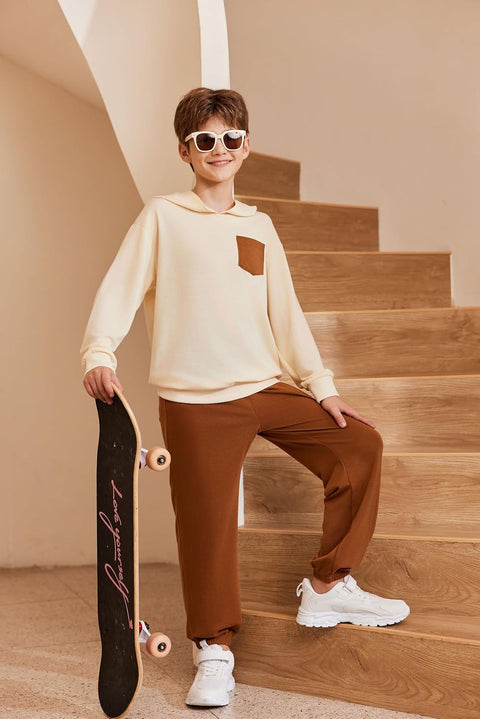 Arshiner Boys Long Sleeve Hoodie and Pants Outfit Set