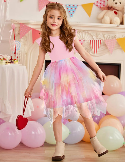 Arshiner Toddler Tutu Dress Girls Irregular Princess Formal Dresses