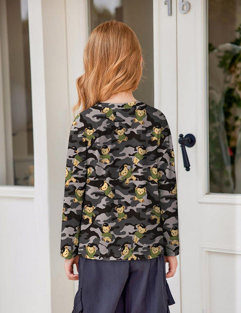 Arshiner Girls Long Sleeve Shirts Casual Tops