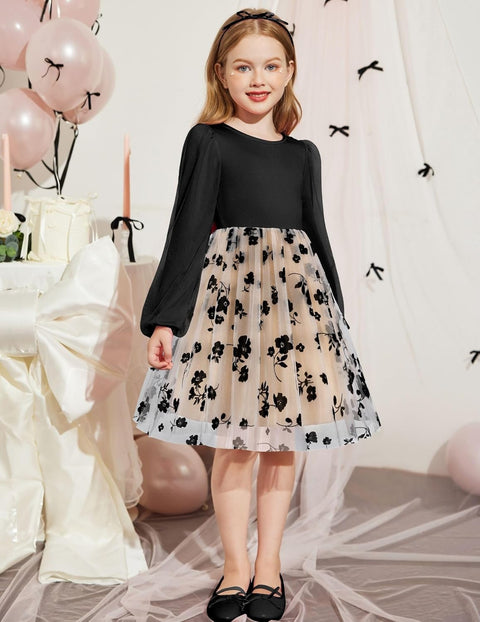 Arshiner Toddler Girls V Back Tutu Dress Tulle Puff Dresses