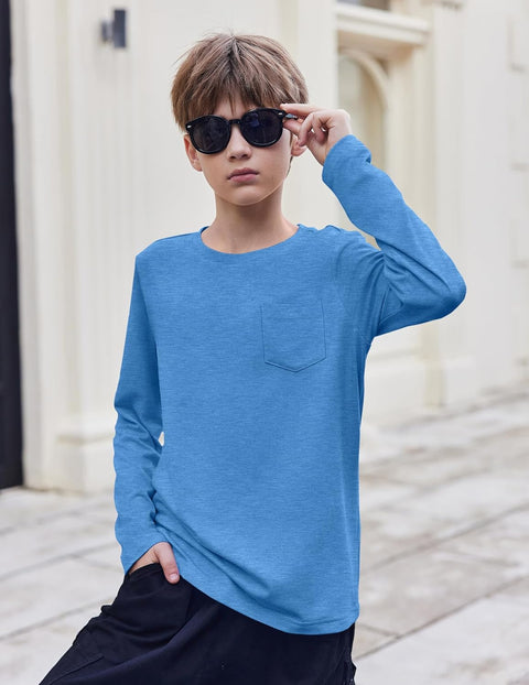 Arshiner Boys Long Sleeve Shirts Casual T Shirt