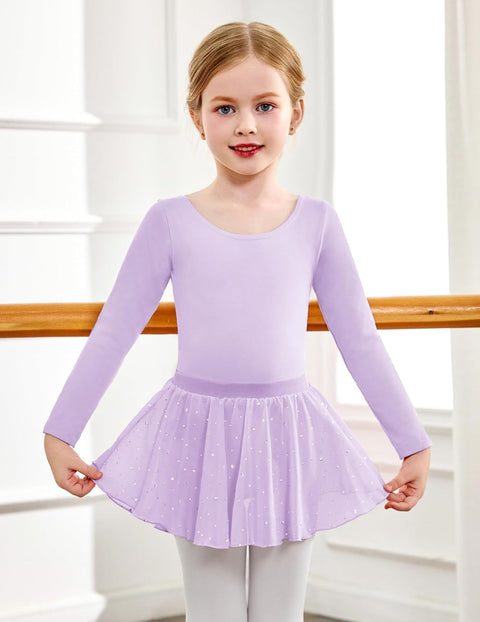 Arshiner Girls Ballet Leotards with Chiffon Dance Skirt Toddler