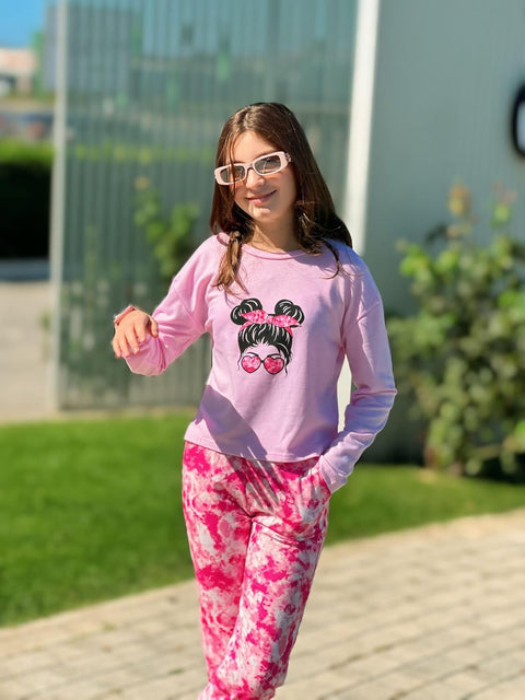Arshiner Girls 2 Piece Outfits Tie Dye Sweatsuits Set