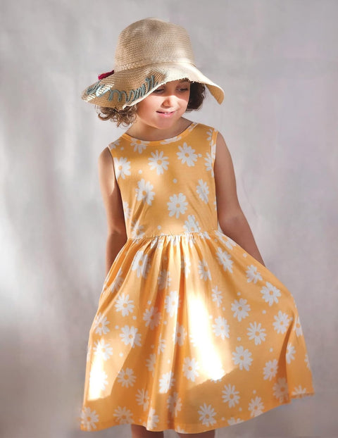 【2-6Y】Arshiner Toddler Girls Dress Back Bowknot Twirly Sundress with Pockets