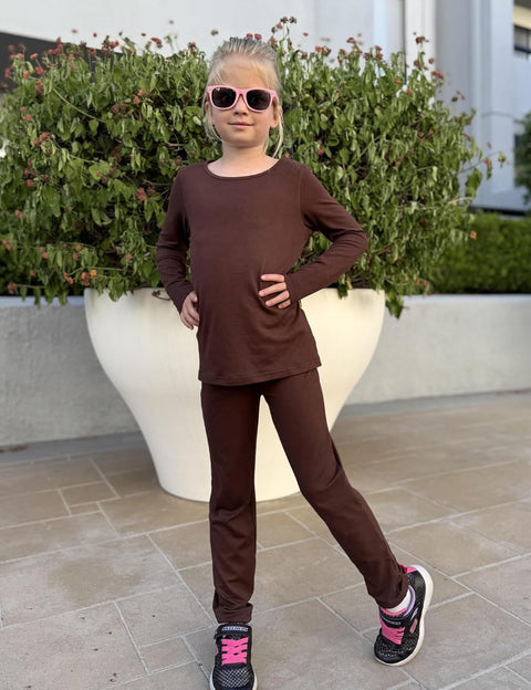 Arshiner Girls 2 Piece Outfits Slim Shirt and Leggings Set