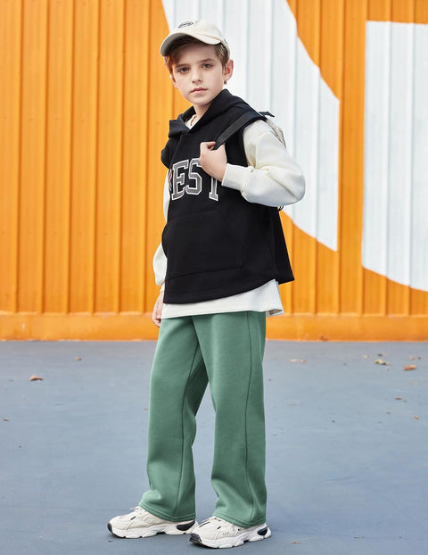 Arshiner Boys Casual Pants Fleece Sweatpants Drawstring Jogger Pants