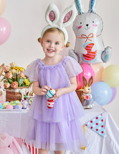 Arshiner Girls Tulle Dress Toddler Layered Tutu Dresses