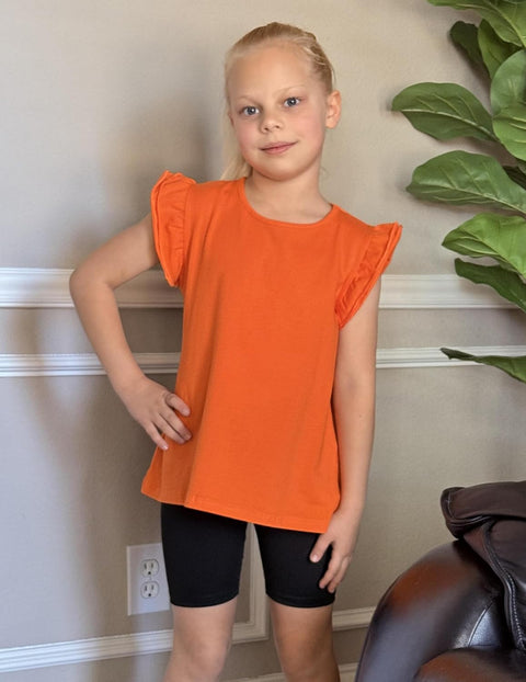 Arshiner Girls Shirts Ruffle Short Sleeve Cute Casual Tops Blouse Tee