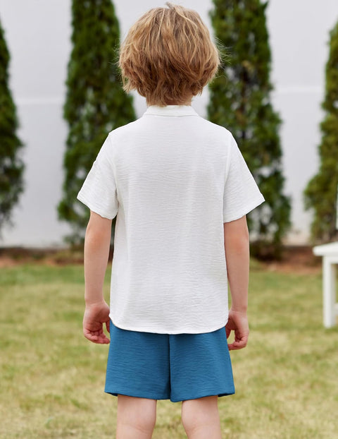 Arshiner Toddler Boys Piece Set Shirt and Shorts Outfits with Pocket 2-8 Years