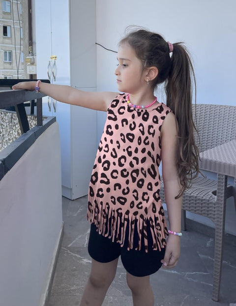 Arshiner Girls Summer Outfits Sleeveless Fringe Tank Top and Elastic Waist Pocketed Shorts Set Girl Clothes 6-14 Years
