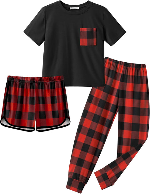 Arshiner Girls Clothes 3 Piece Outfits Short Sleeve Shirt