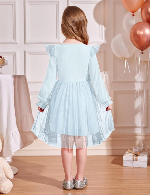 Arshiner Girls Tulle Dresses with Bow Tie Party Dress