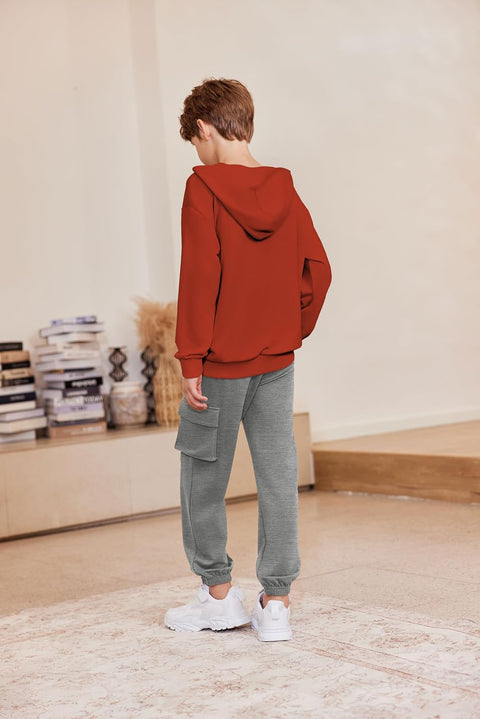 Arshiner Boys Long Sleeve Hoodie and Pants Outfit Set