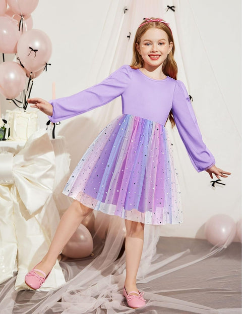 Arshiner Toddler Girls V Back Tutu Dress Tulle Puff Dresses
