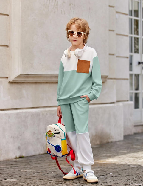 Arshiner Boys Sweatsuit Sweatshirt and Pants Tracksuit Set