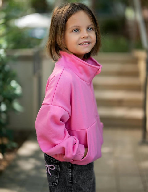 Arshiner Girls Half Zip Sweatshirt Fleece Quarter Pullover