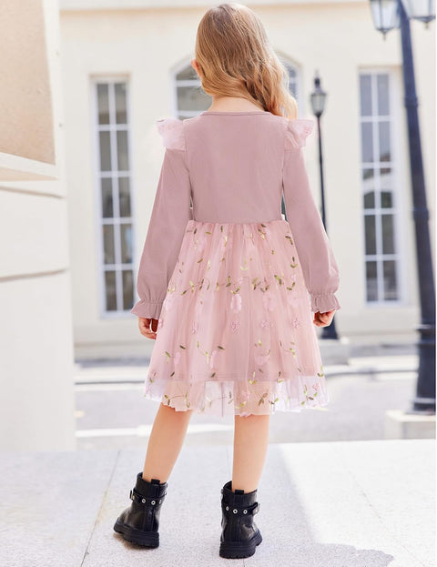 Arshiner Girls Tulle Dresses with Bow Tie Party Dress