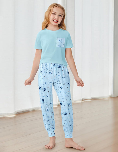 Arshiner Girls Clothes 3 Piece Outfits Short Sleeve Shirt