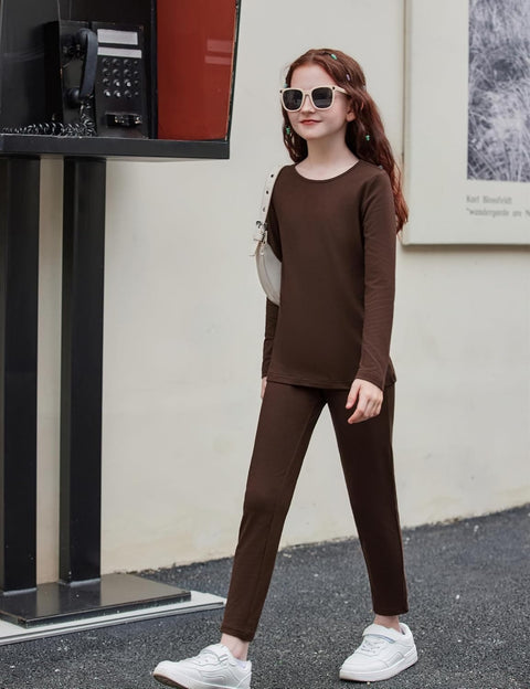Arshiner Girls 2 Piece Outfits Slim Shirt and Leggings Set